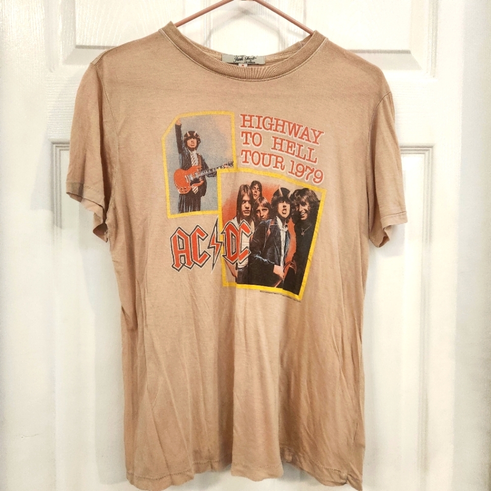 Womens AC/DC Highway to Hell Vintage Tissue Tee
